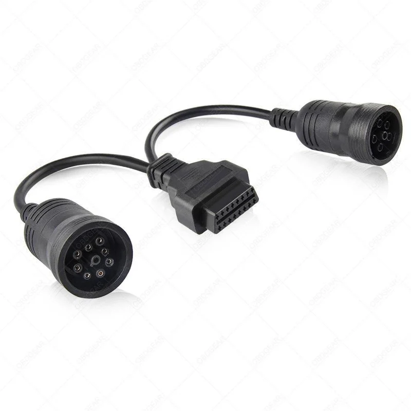 LKW-Diagnoseschnittstelle, weiblich, 16-polig, OBD2, 6 und 9-polig, Adapterkabel für Kfz-Diagnosetool, Scanner-Werkzeug, LKW-Diagnose