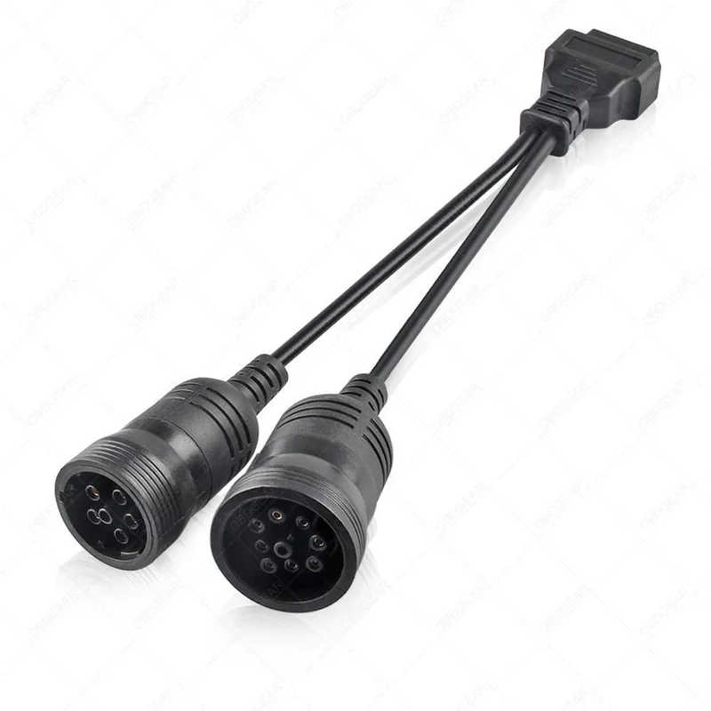 LKW-Diagnoseschnittstelle, weiblich, 16-polig, OBD2, 6 und 9-polig, Adapterkabel für Kfz-Diagnosetool, Scanner-Werkzeug, LKW-Diagnose