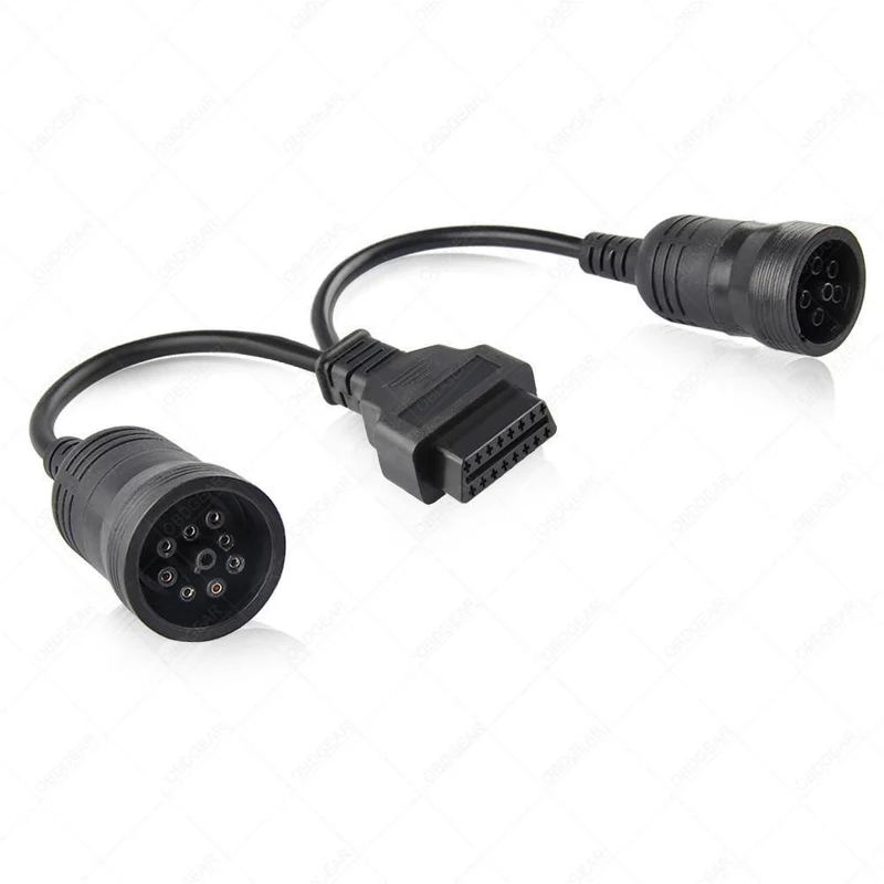 LKW-Diagnoseschnittstelle, weiblich, 16-polig, OBD2, 6 und 9-polig, Adapterkabel für Kfz-Diagnosetool, Scanner-Werkzeug, LKW-Diagnose