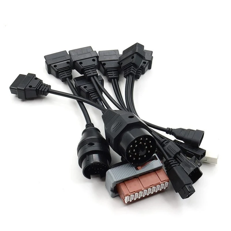 LKW-Kabel CDP Pro OBD2 OBDII-Autokabel LKW-Diagnosetool Verbindungskabel 8 Stück LKW-Kabel für TCS CDP Plus