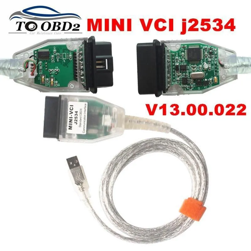 Einzelkabel Mini-VCI J2534 FÜR Toyota / Lexus TIS Techstream V13.00.022 Diagnosewerkzeugkabel MINI VCI
