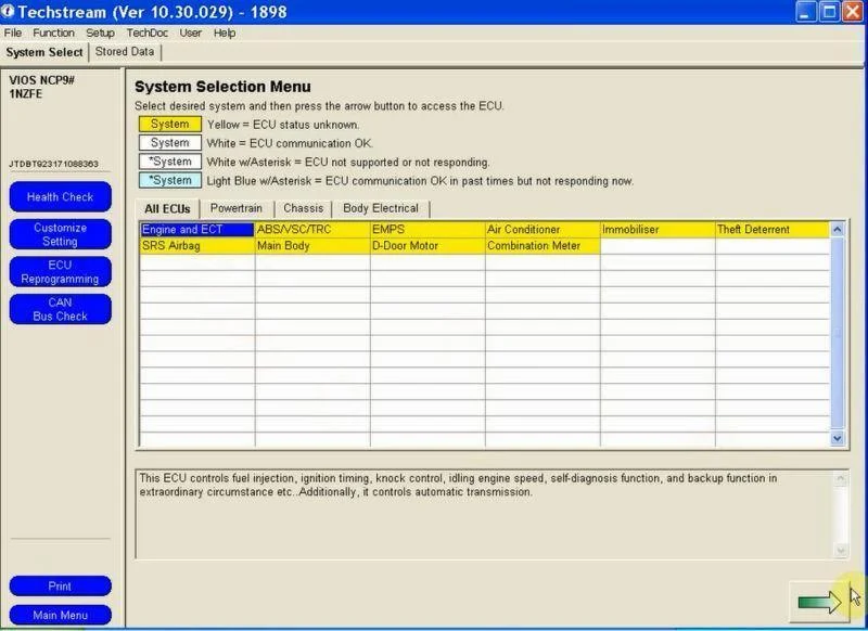 Einzelkabel Mini-VCI J2534 FÜR Toyota / Lexus TIS Techstream V13.00.022 Diagnosewerkzeugkabel MINI VCI