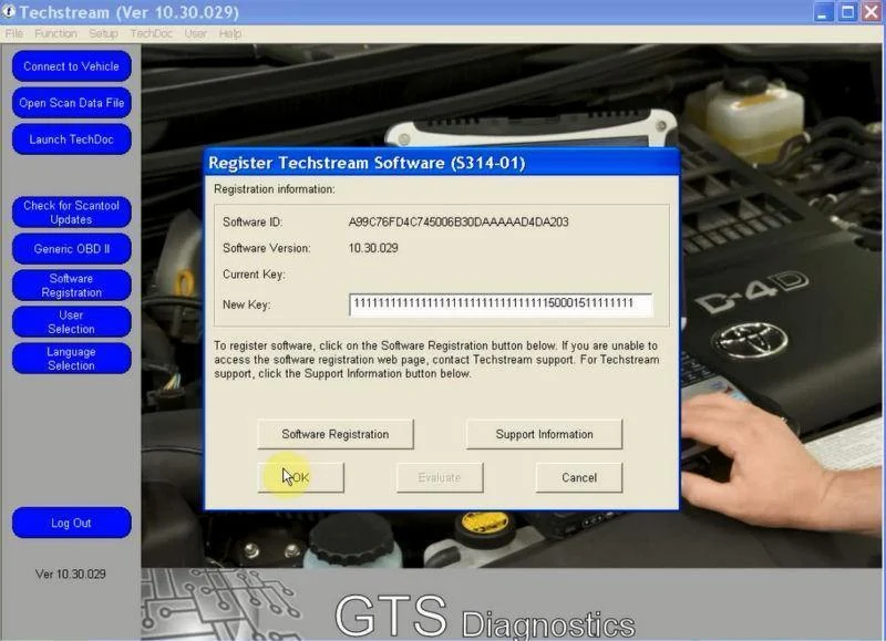 Einzelkabel Mini-VCI J2534 FÜR Toyota / Lexus TIS Techstream V13.00.022 Diagnosewerkzeugkabel MINI VCI