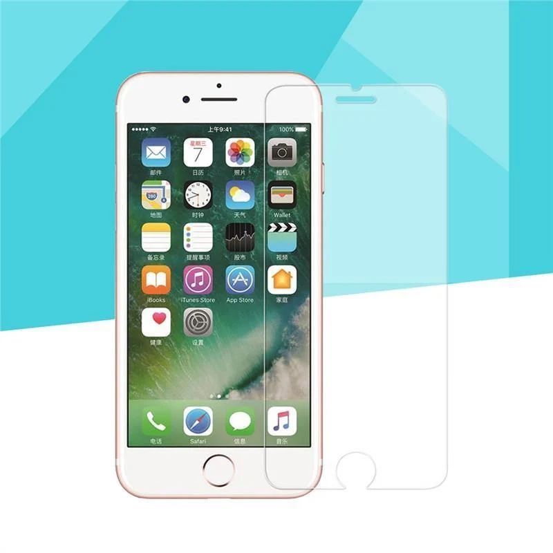 2 Stück Displayschutzfolien aus gehärtetem Glas, 0.26 mm, 2.5D, Härte 9H, HD-Displayschutzfolien für iPhone 6s
