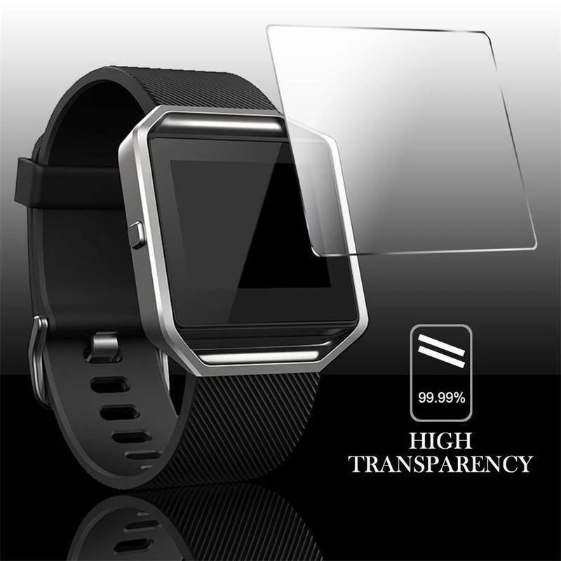3x Premium Echtglas Displayschutzfolie für Fitbit Ionic Watch