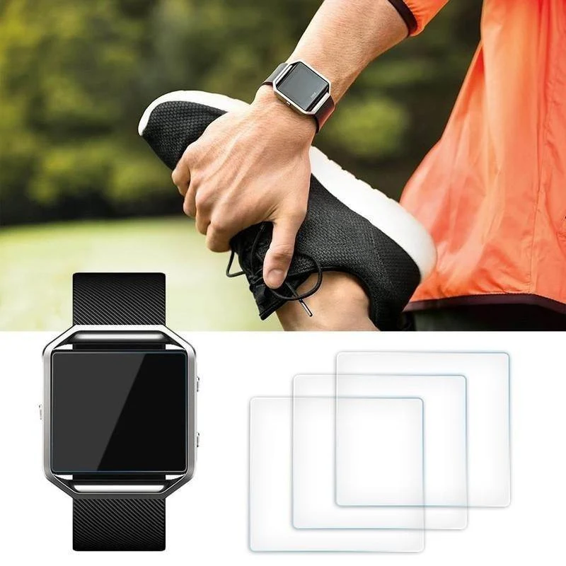 3x Premium Echtglas Displayschutzfolie für Fitbit Ionic Watch