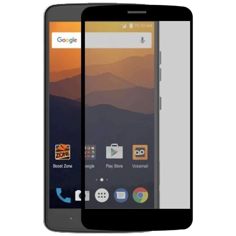 Kratzfester Displayschutz aus gehärtetem Glas für ZTE Blade Max 3 Z986U - Schwarz