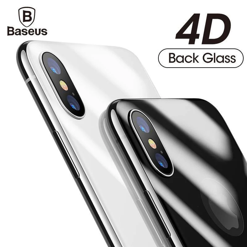 Baseus 4D Displayschutz aus gehärtetem Glas für das iPhone X 10. Ganzkörperschutz. Schutzfolie aus gehärtetem Glas für die Rückseite des iPhone X