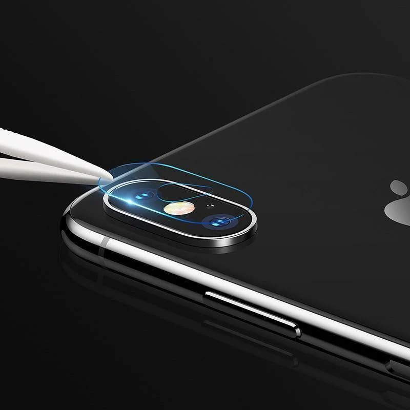 Baseus 0.15 mm transparenter Kameraobjektiv-Displayschutz für iPhone X 10 Klare Rückseite Telefonobjektiv gehärtetes Glas für iPhoneX