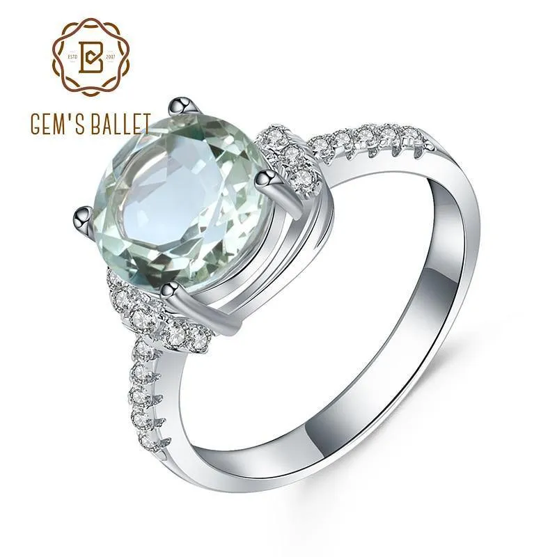 2.73 ct natürlicher grüner Amethyst-Edelsteinring aus echtem 925er-Sterlingsilber, Hochzeit, Verlobung, für Frauen