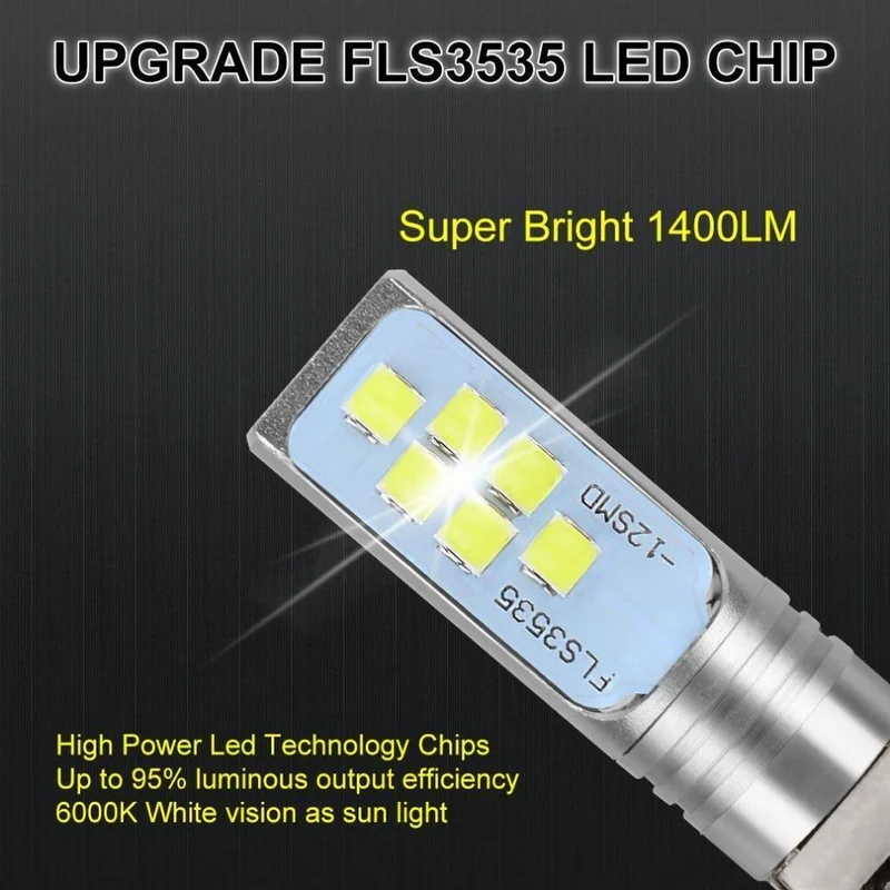 2 Stück H1 H3 LED-Lampen Autolichtlampe 12V 6000K Weiß 1400LM Fahrlicht Auto-LED-Leuchten
