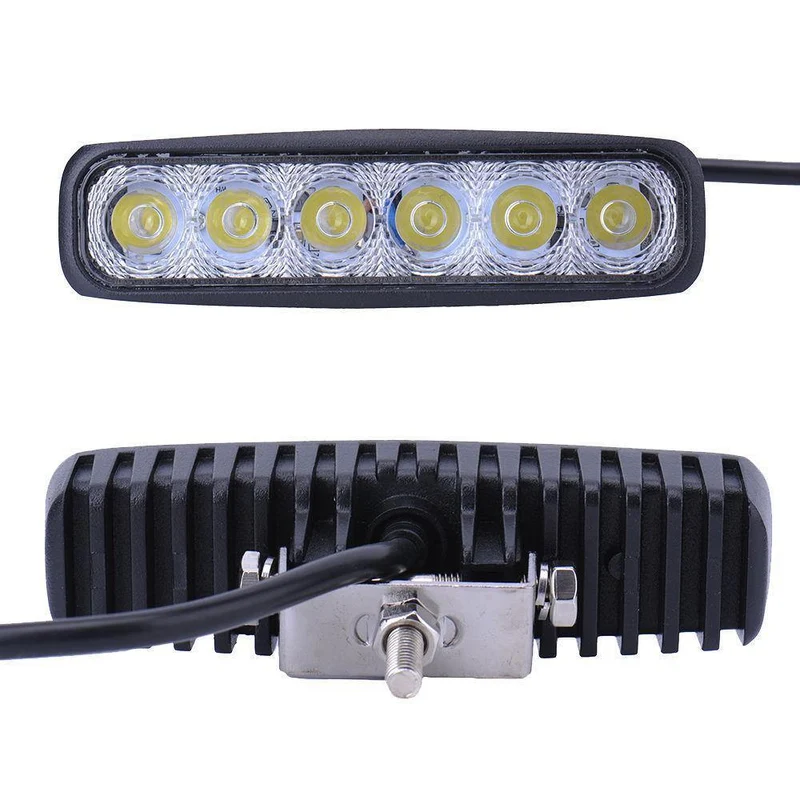 2 STÜCKE 6 LEDs 12 V 18 Watt LED Arbeitsscheinwerfer Auto Tagfahrlicht Flutlicht Nebelscheinwerfer Wasserdicht Weiß Auto licht