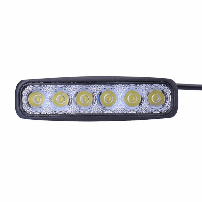 2 STÜCKE 6 LEDs 12 V 18 Watt LED Arbeitsscheinwerfer Auto Tagfahrlicht Flutlicht Nebelscheinwerfer Wasserdicht Weiß Auto licht