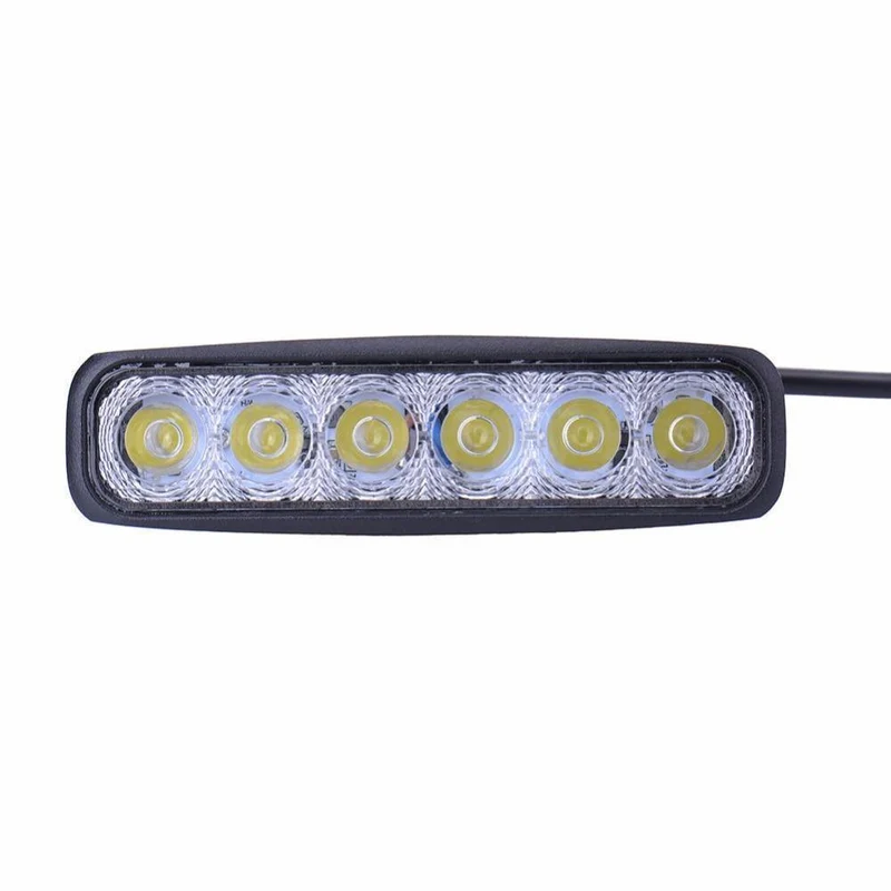 2 STÜCKE 6 LEDs 12 V 18 Watt LED Arbeitsscheinwerfer Auto Tagfahrlicht Flutlicht Nebelscheinwerfer Wasserdicht Weiß Auto licht