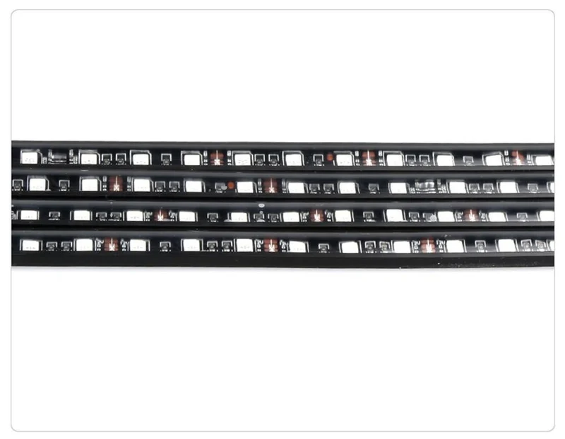 4x Auto Unterbodenbeleuchtung Flexible Streifen LED APP/Fernbedienung RGB Dekorative Atmosphäre Lampe Unter Rohr Unterboden System Neon Licht Kit