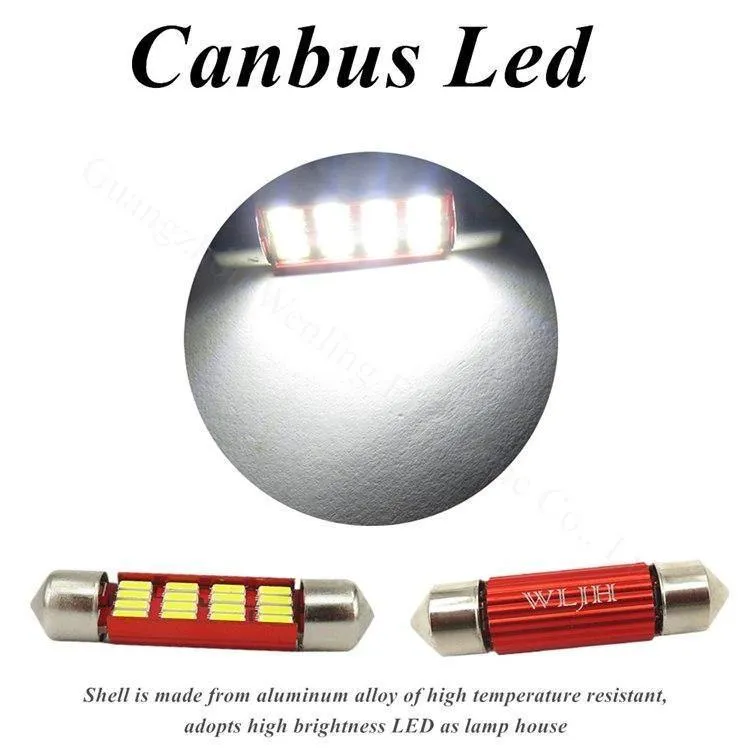 2x Canbus LED Glühbirne C5W C10W 31mm 36mm 39mm 41mm SV8.5 4014 SMD Auto Led lampe Auto Innen Dome Karte Kennzeichen Licht