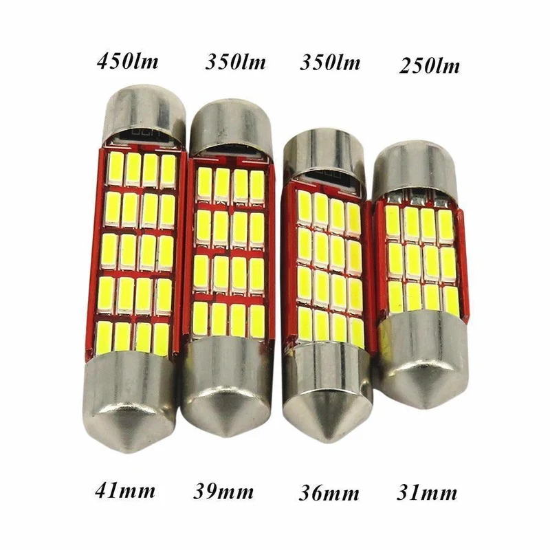 2x Canbus LED Glühbirne C5W C10W 31mm 36mm 39mm 41mm SV8.5 4014 SMD Auto Led lampe Auto Innen Dome Karte Kennzeichen Licht