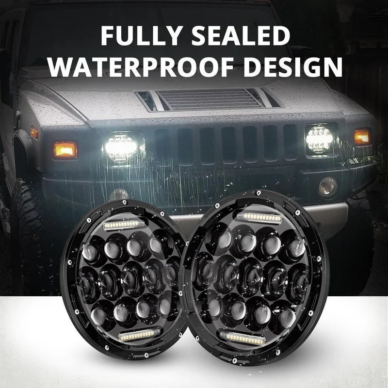 7 "Runden LED-Scheinwerfer 75W Motorrad Scheinwerfer Projektor Daymaker Auto Lichter für Jeep TJ JK Harley Land Rover