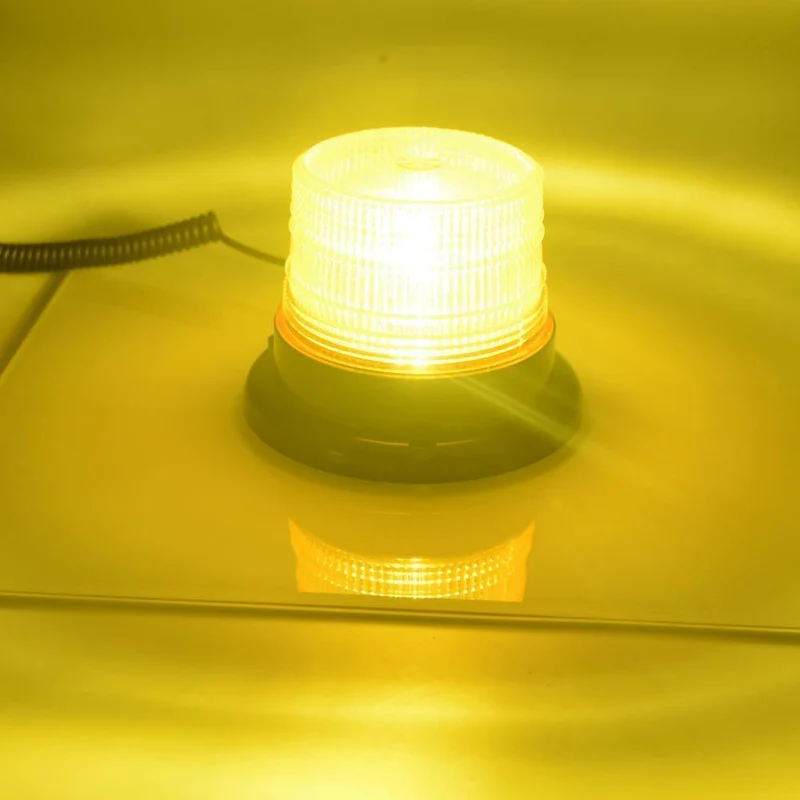 DC 12V-80V Strobe Auto LED blinkende Fracht LKW mit einem kreisförmigen Signal magnetische Decke Polizei Lichter Warnlampe 3 Farbe