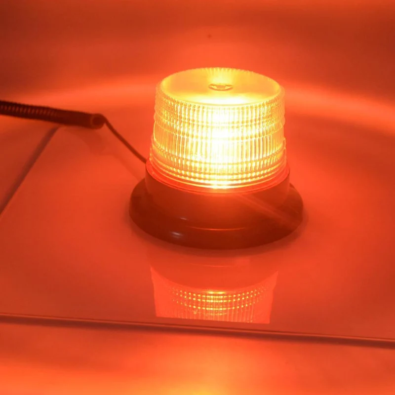DC 12V-80V Strobe Auto LED blinkende Fracht LKW mit einem kreisförmigen Signal magnetische Decke Polizei Lichter Warnlampe 3 Farbe