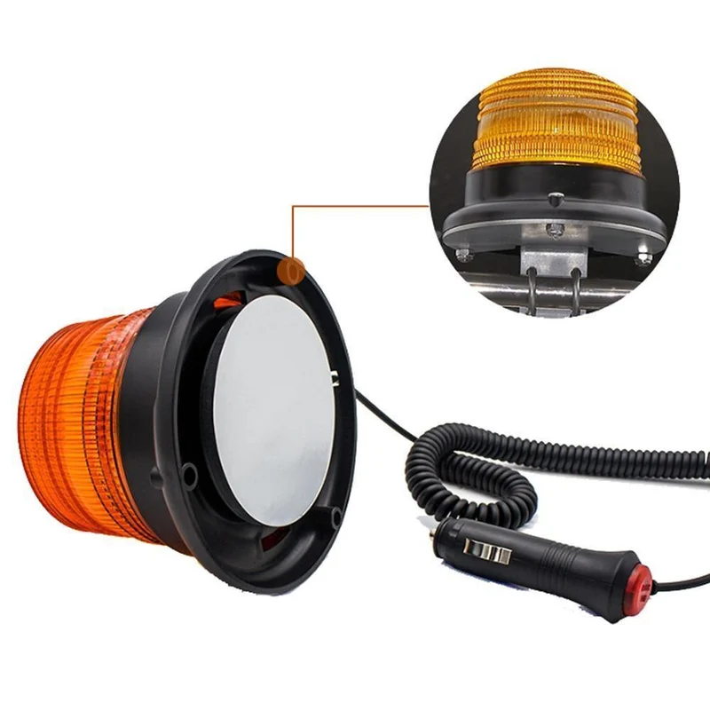 DC 12V-80V Strobe Auto LED blinkende Fracht LKW mit einem kreisförmigen Signal magnetische Decke Polizei Lichter Warnlampe 3 Farbe