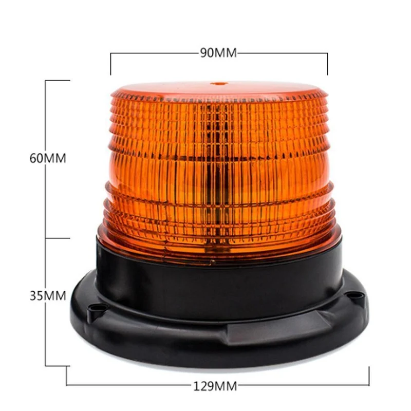 DC 12V-80V Strobe Auto LED blinkende Fracht LKW mit einem kreisförmigen Signal magnetische Decke Polizei Lichter Warnlampe 3 Farbe