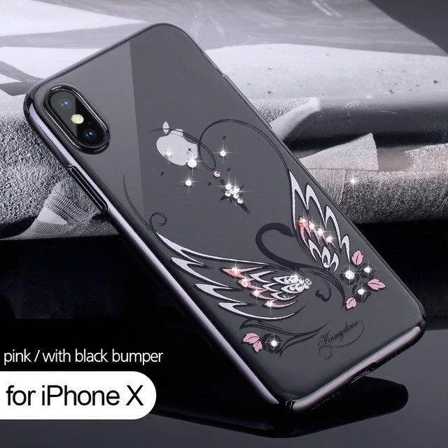Hülle für iPhone 7 X 8 Plus Hülle Swarovski Element Crystals Handyhülle für iPhone 7 Hülle Überzogene Harte