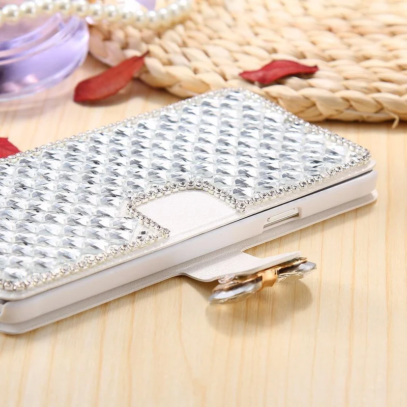 Strass Diamant Handyhülle für iPhone Xs Max 5 5s 5c 6 6s plus 7 8 plus Brieftasche Leder Flip Cover