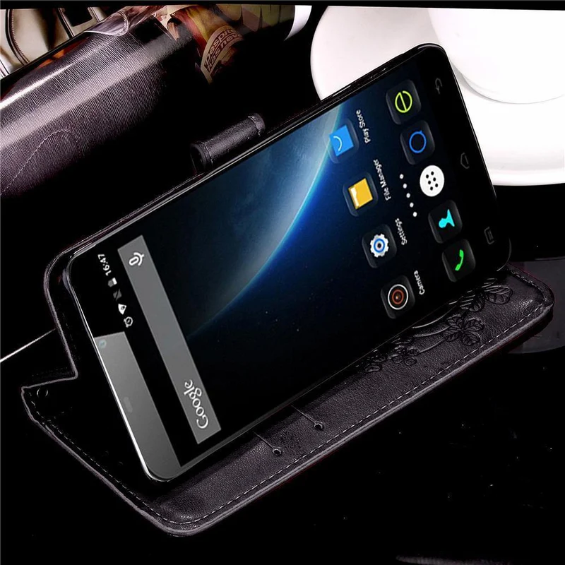 Luxus Leder Handy Fall Für Doogee X3 / X5 Max X5 Max Pro / F5 / X6 X6 Pro Zurück Abdeckung Flip Shell Brieftasche Stand