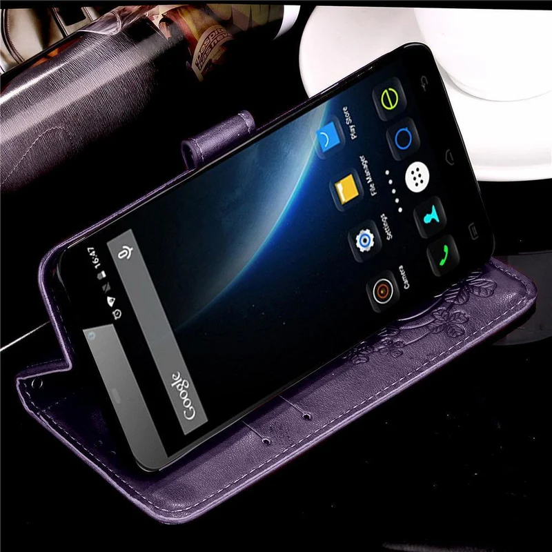 Luxus Leder Handy Fall Für Doogee X3 / X5 Max X5 Max Pro / F5 / X6 X6 Pro Zurück Abdeckung Flip Shell Brieftasche Stand