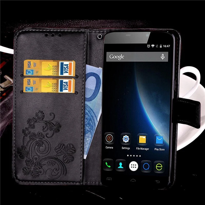 Luxus Leder Handy Fall Für Doogee X3 / X5 Max X5 Max Pro / F5 / X6 X6 Pro Zurück Abdeckung Flip Shell Brieftasche Stand