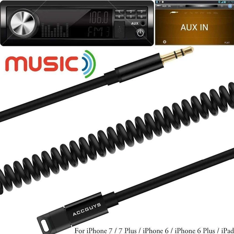 Aux-Kabel für das Auto für iPhone8/7 Plus/iPhone X XS IOS auf 3.5-mm-Kopfhörerbuchse, Audiokabel-Adapter iOS 11