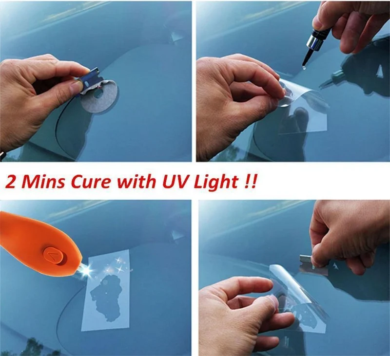 2pc Auto Fenster Reparatur Windschutzscheibe Kratzer Chip Riss Wiederherstellung Fix Glas Erneuerung Werkzeuge Auto Windschutzscheibe Reparatur Kit Polieren