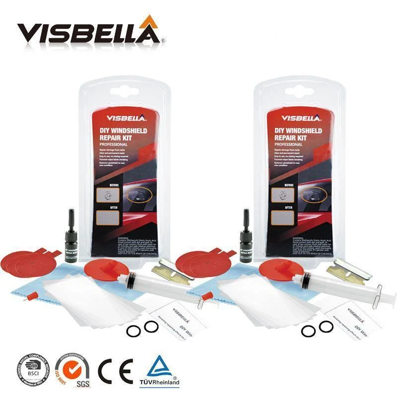 2pc Auto Fenster Reparatur Windschutzscheibe Kratzer Chip Riss Wiederherstellung Fix Glas Erneuerung Werkzeuge Auto Windschutzscheibe Reparatur Kit Polieren