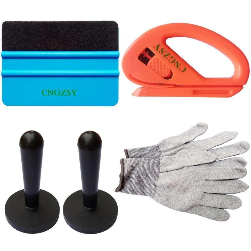 Universal Vinyl Film Wrap Rakel Auto Faser Glas Fenster Tönung Werkzeug Magnet Halter Cutter Handschuhe Auto Fenster Reparatur Werkzeug Set k18
