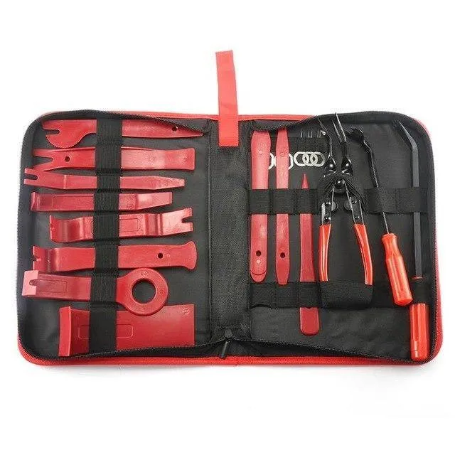 19pcs Auto Autoradio Autotürverkleidung Removal Tool Audio Radio für Installation und Remover Starke Nylon Pry Tool Kit