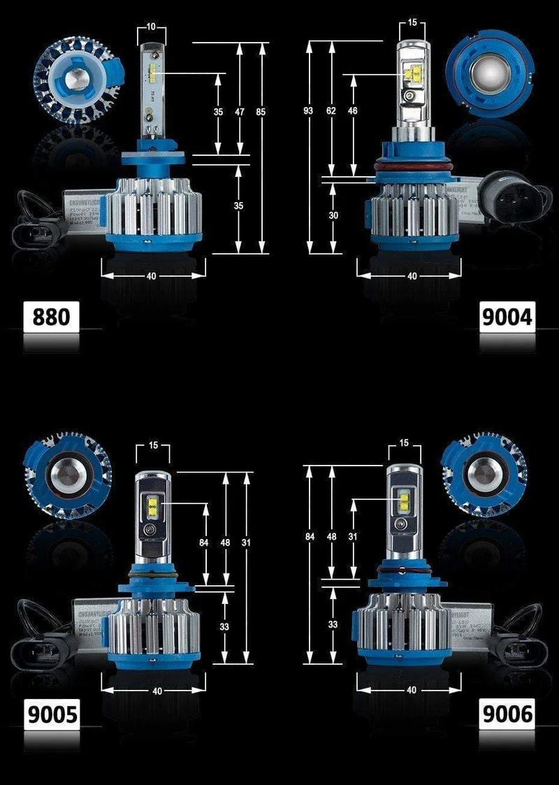 Autoscheinwerfer H7 H4 LED H8/H11 HB3/9005 HB4/9006 H1 H3 9012 H13 9004 9007 70 W 7000 lm Auto-Birne-Scheinwerfer 6000 K Licht