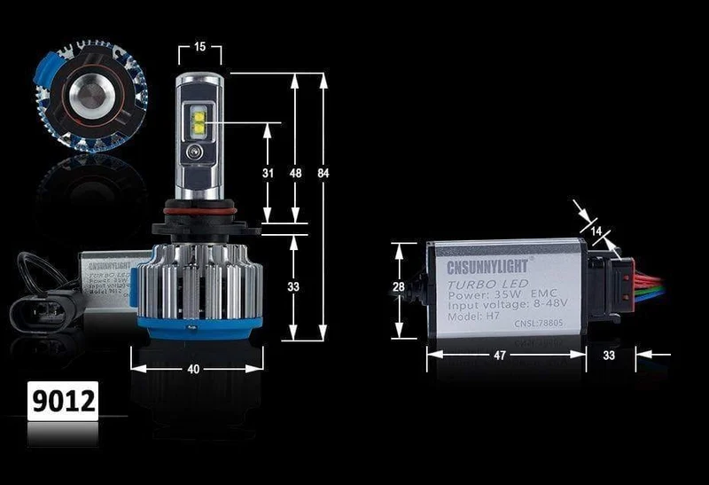 Autoscheinwerfer H7 H4 LED H8/H11 HB3/9005 HB4/9006 H1 H3 9012 H13 9004 9007 70 W 7000 lm Auto-Birne-Scheinwerfer 6000 K Licht