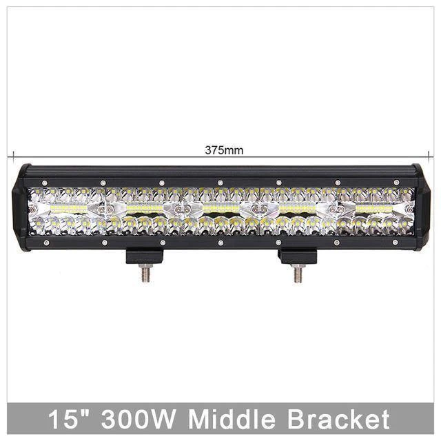 60W 120W 180W 4x4 Offroad-LED-Lichtleiste für Autos Kombibalken Offroad-SUV ATV Traktor Boot LKWs Bagger 12V 24V Arbeitsscheinwerfer
