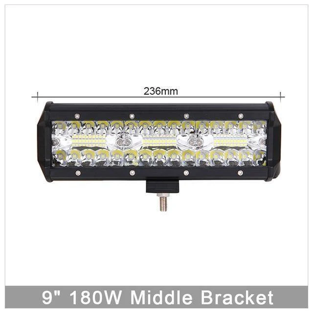 60W 120W 180W 4x4 Offroad-LED-Lichtleiste für Autos Kombibalken Offroad-SUV ATV Traktor Boot LKWs Bagger 12V 24V Arbeitsscheinwerfer