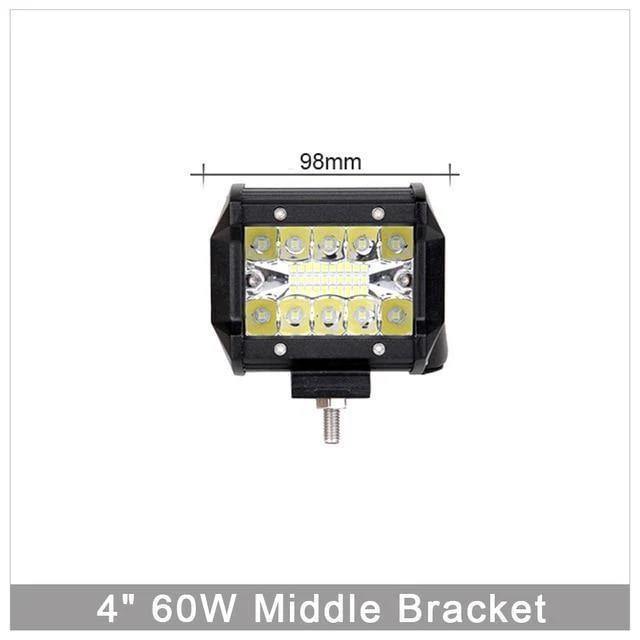 60W 120W 180W 4x4 Offroad-LED-Lichtleiste für Autos Kombibalken Offroad-SUV ATV Traktor Boot LKWs Bagger 12V 24V Arbeitsscheinwerfer