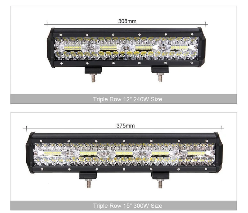 60W 120W 180W 4x4 Offroad-LED-Lichtleiste für Autos Kombibalken Offroad-SUV ATV Traktor Boot LKWs Bagger 12V 24V Arbeitsscheinwerfer