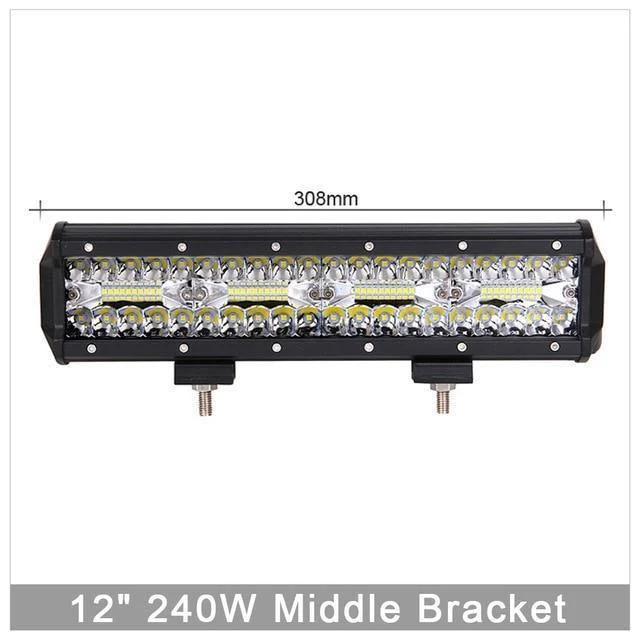 60W 120W 180W 4x4 Offroad-LED-Lichtleiste für Autos Kombibalken Offroad-SUV ATV Traktor Boot LKWs Bagger 12V 24V Arbeitsscheinwerfer
