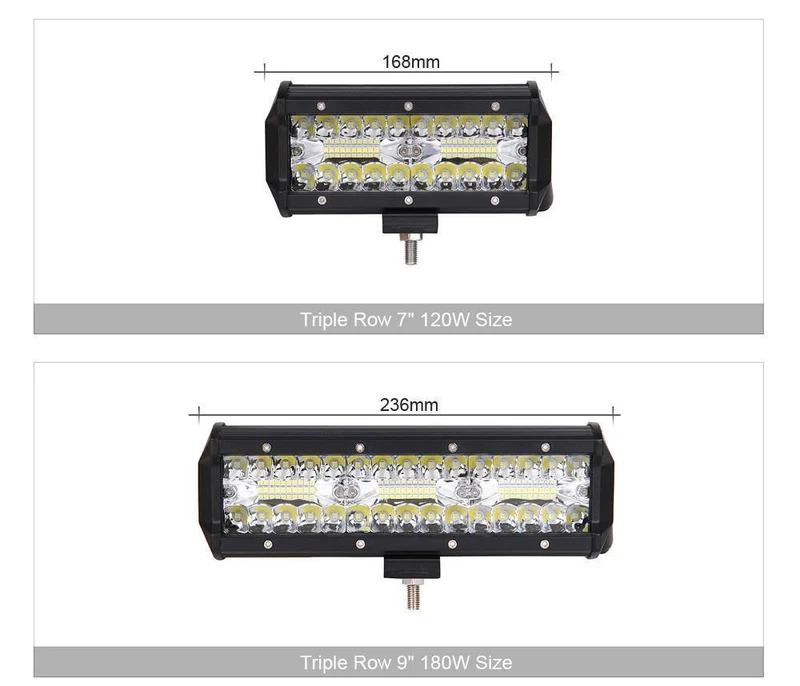 60W 120W 180W 4x4 Offroad-LED-Lichtleiste für Autos Kombibalken Offroad-SUV ATV Traktor Boot LKWs Bagger 12V 24V Arbeitsscheinwerfer