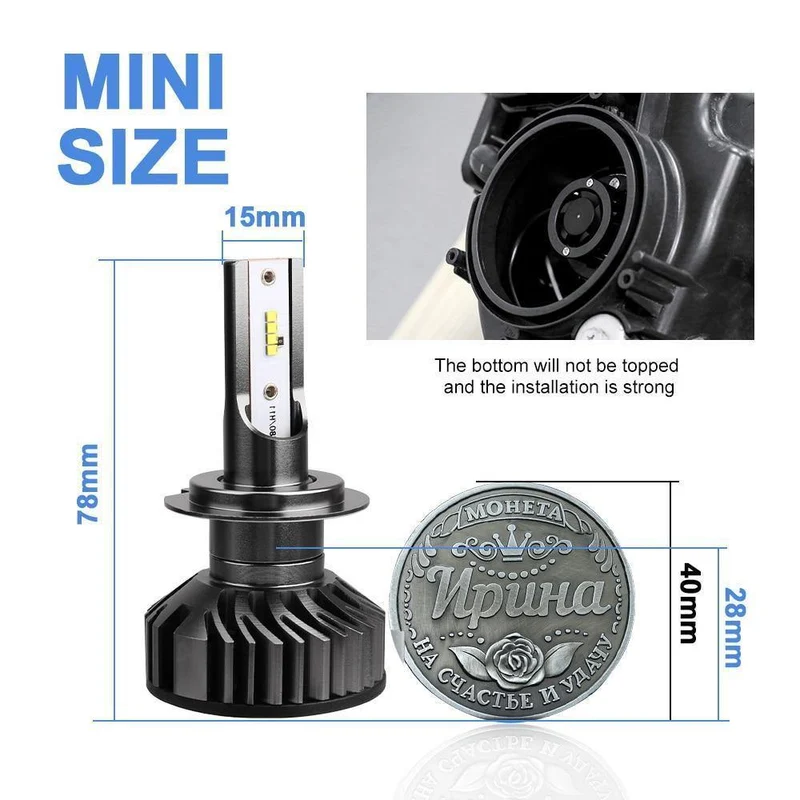 Superhelle H7 H4 LED H11 Autolicht Canbus ZES Scheinwerferbirne 110W 11000LM H1 9005 9006 H8 H9 6000K 12V Auto-LED-Scheinwerfer