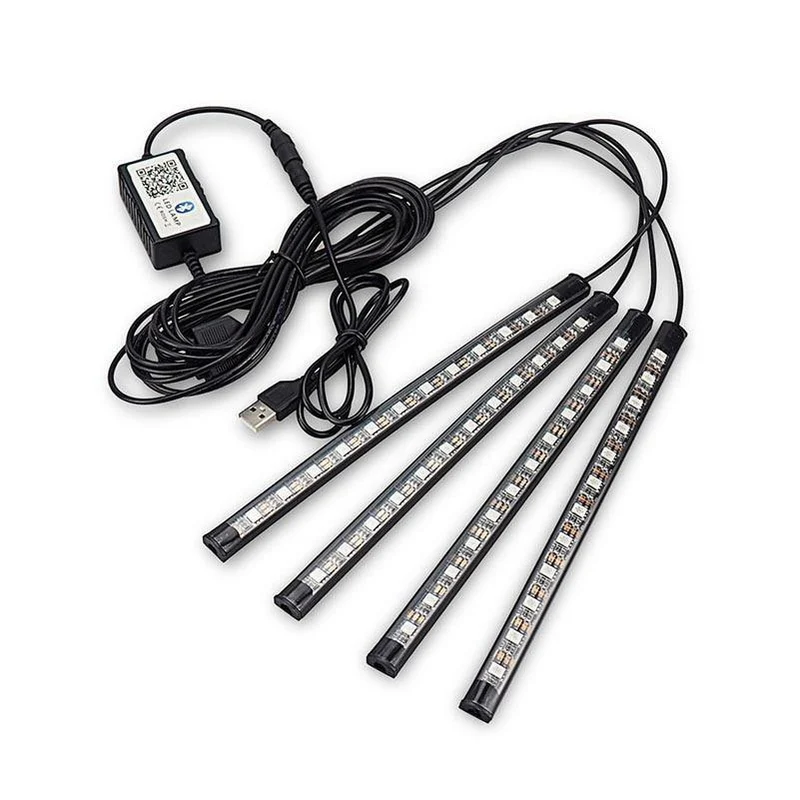 LED Streifen Auto Auto Umgebungs Licht APP Steuerung USB RGB Innen Atmosphäre Lampe 5050 48SMD Flexible Auto LED Dekorative lichter