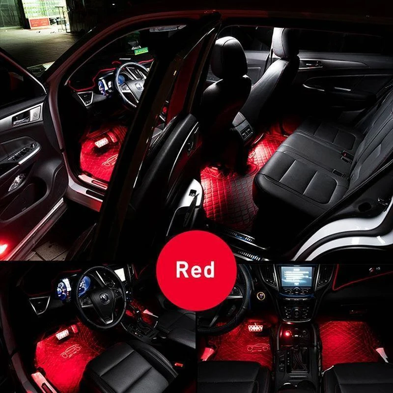 LED Streifen Auto Auto Umgebungs Licht APP Steuerung USB RGB Innen Atmosphäre Lampe 5050 48SMD Flexible Auto LED Dekorative lichter
