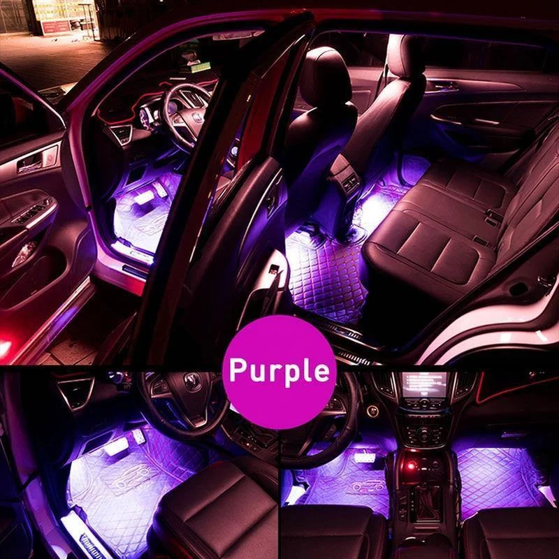 LED Streifen Auto Auto Umgebungs Licht APP Steuerung USB RGB Innen Atmosphäre Lampe 5050 48SMD Flexible Auto LED Dekorative lichter