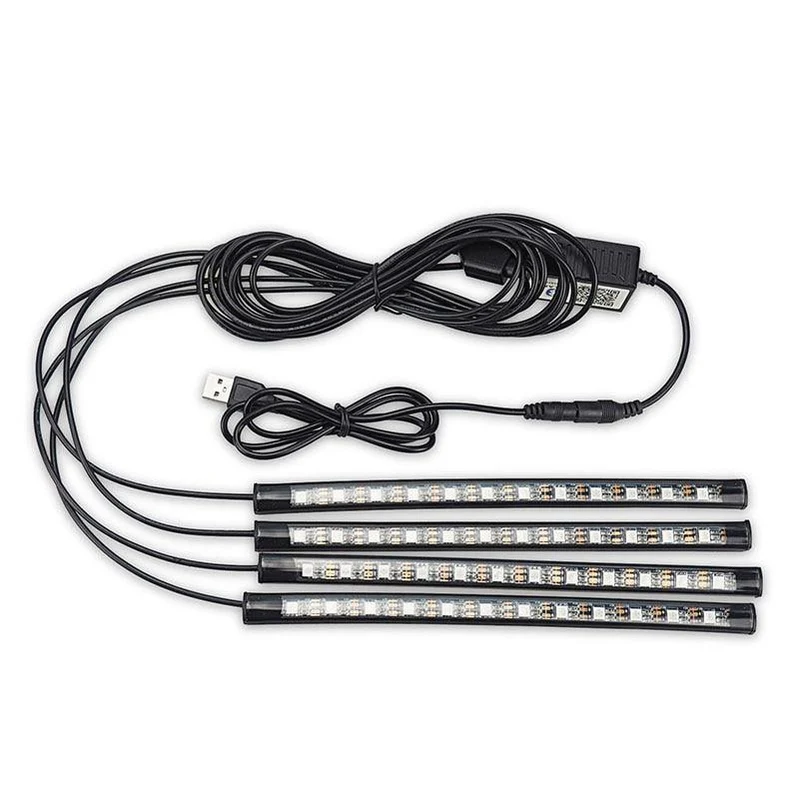 LED Streifen Auto Auto Umgebungs Licht APP Steuerung USB RGB Innen Atmosphäre Lampe 5050 48SMD Flexible Auto LED Dekorative lichter