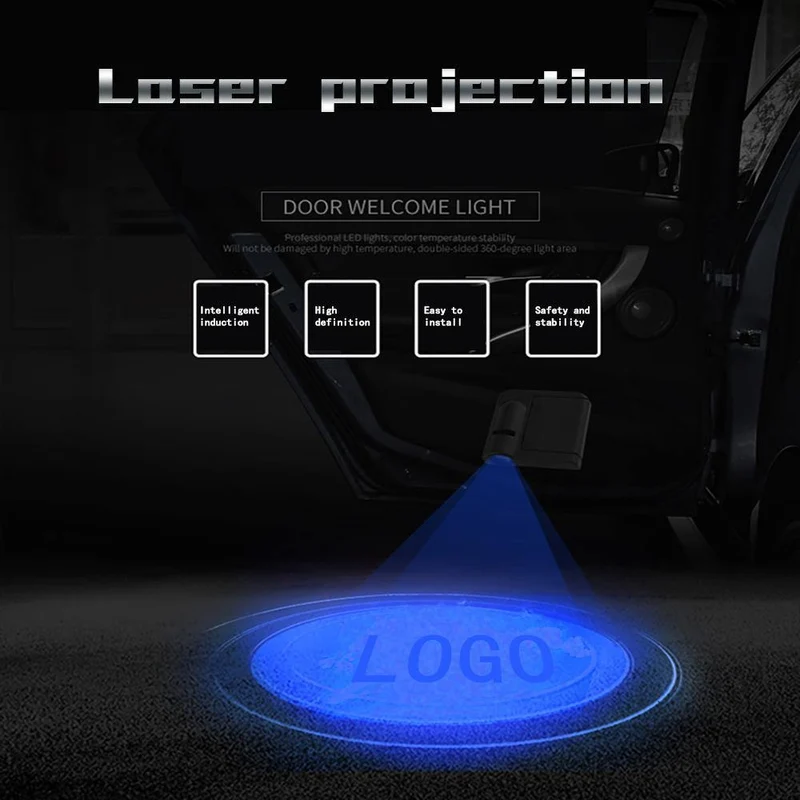 2 STÜCKE Led Autotür Willkommen Licht Courtesy Logo Für Peugeot Für Mercedes Benz Laser Projektor Stanzen Geist Schatten Lampe